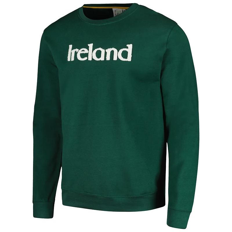 Men's Green Ireland National Team Simplicity Leisure Raglan Pullover Sweatshirt