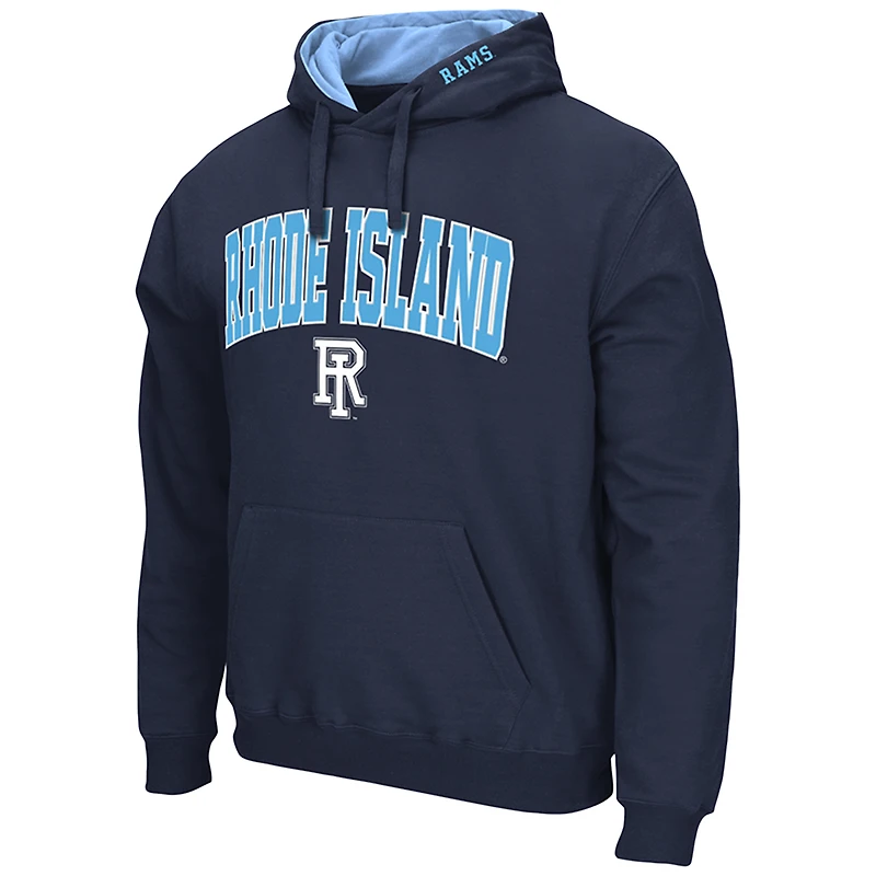 Sweat à capuche Colosseum bleu marine Rhode Island Rams Arch & Logo 3.0 pour hommes