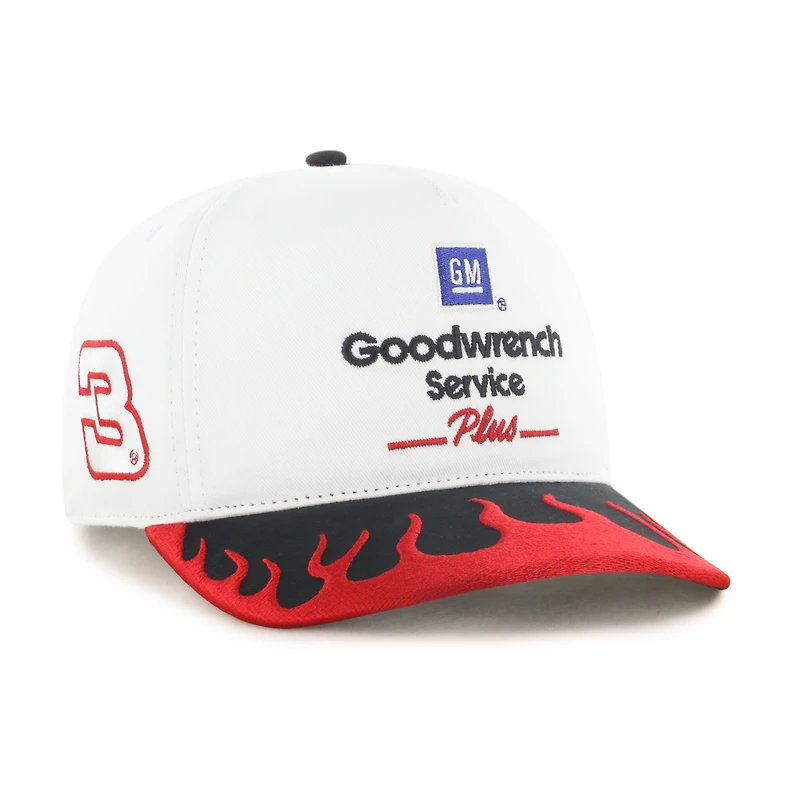 Men's '47 White/Red Richard Childress Racing Flame Hitch Adjustable Hat