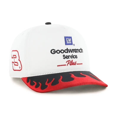 Men's '47  White/Red Richard Childress Racing Flame Hitch Adjustable Hat