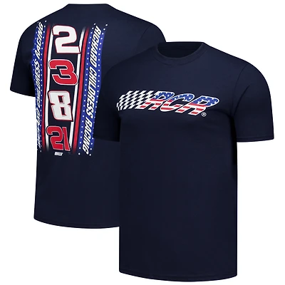 Men's Classic Ink Navy Richard Childress Racing 2-Spot Tri-Blend T-Shirt