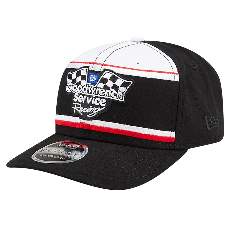 Casquette ajustable New Era Richard Childress Racing Goodwrench Service 9SEVENTY noire et blanche pour homme