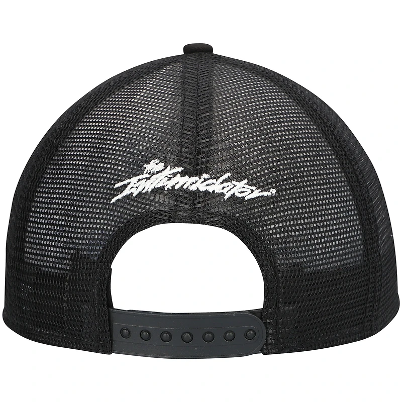 Men's New Era Black Richard Childress Racing Big E Legends 9FORTY A-Frame Trucker Adjustable Hat