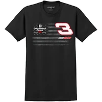 Men's Richard Childress Racing Team Collection Black Dale Earnhardt Flag Tri-Blend T-Shirt
