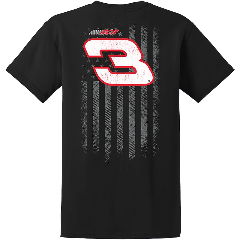 Men's Richard Childress Racing Team Collection Black Dale Earnhardt Flag Tri-Blend T-Shirt