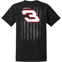 Men's Richard Childress Racing Team Collection Black Dale Earnhardt Flag Tri-Blend T-Shirt