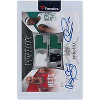 Carte autographiée de la collection Upper Deck Exquisite Dual Relic #ED-JP #1/5 de Richard Jefferson et Paul Pierce 2007-08