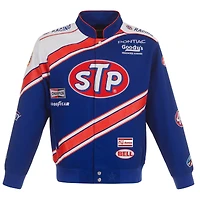 Men's JH Design Blue/White Richard Petty STP Full-Snap Twill Uniform Jacket