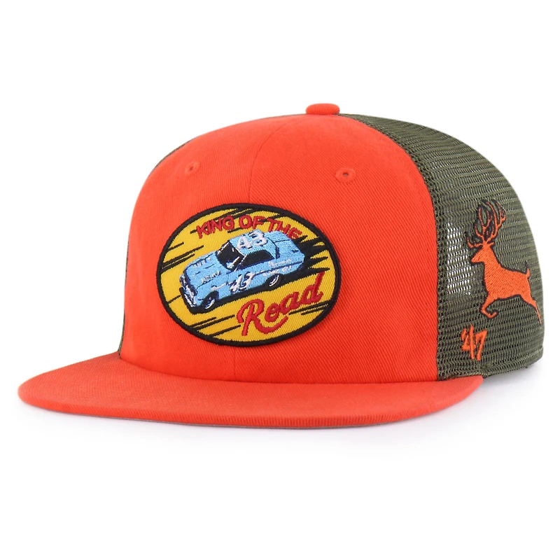 Men's Market Studios by ‘47  Orange/Olive Richard Petty Captain Trucker Adjustable Hat