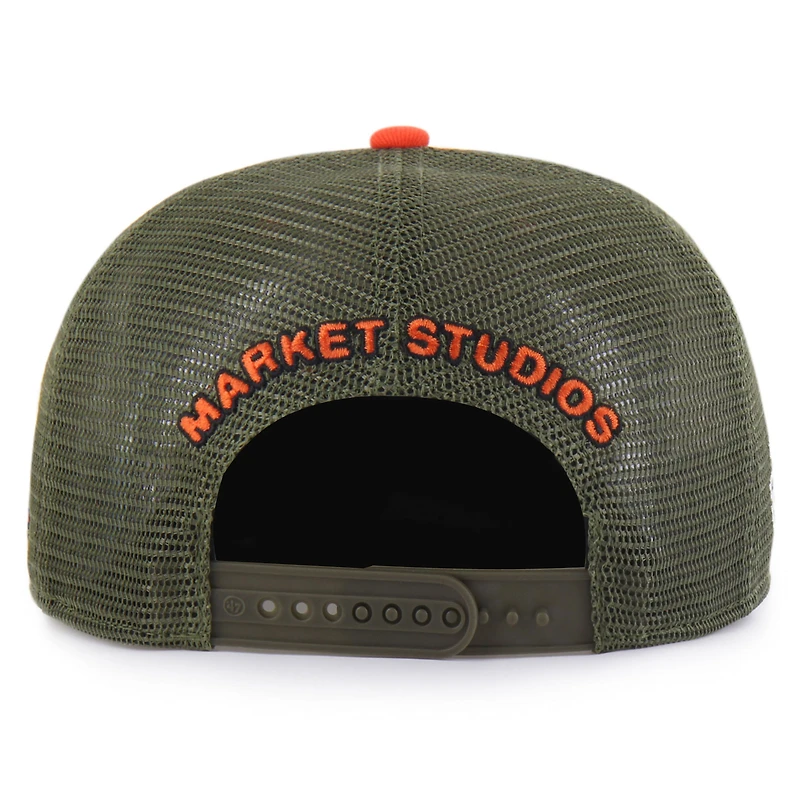 Casquette ajustable Richard Petty Captain Trucker de Men's Market Studios par ‘47 Orange/Olive