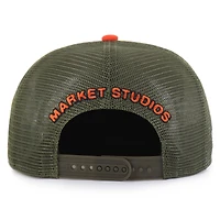 Casquette ajustable Richard Petty Captain Trucker de Men's Market Studios par ‘47 Orange/Olive