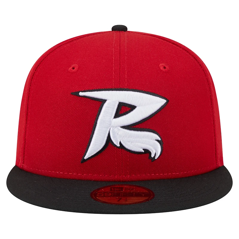 Men's New Era Red/Black Richmond Flying Squirrels Authentic Collection 59FIFTY Fitted Hat