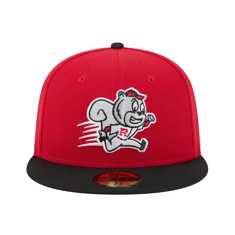 Men's New Era  Red Richmond Flying Squirrels Theme Nights 59FIFTY Fitted Hat