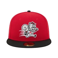 Men's New Era  Red Richmond Flying Squirrels Theme Nights 59FIFTY Fitted Hat