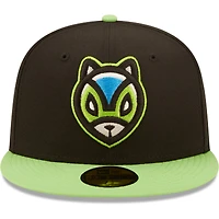 Men's New Era Black/Green Ardillas Voladoras De Richmond Copa La Diversion 59FIFTY Fitted Hat