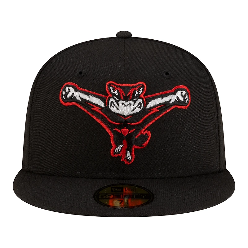 Men's New Era Black Richmond Flying Squirrels Authentic Collection 59FIFTY Fitted Hat