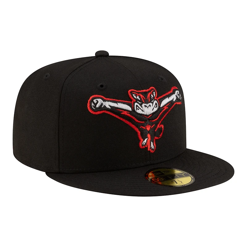 Men's New Era Black Richmond Flying Squirrels Authentic Collection 59FIFTY Fitted Hat