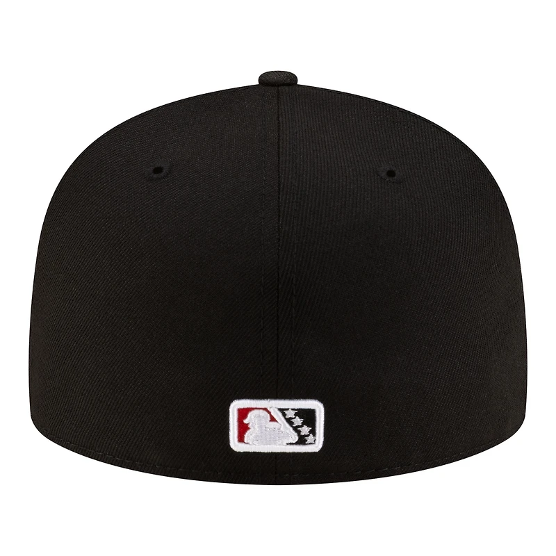 Men's New Era Black Richmond Flying Squirrels Authentic Collection 59FIFTY Fitted Hat