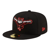 Men's New Era Black Richmond Flying Squirrels Authentic Collection 59FIFTY Fitted Hat