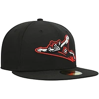 Casquette ajustée pour homme Richmond Flying Squirrels Authentic Collection Team Home 59FIFTY New Era noire