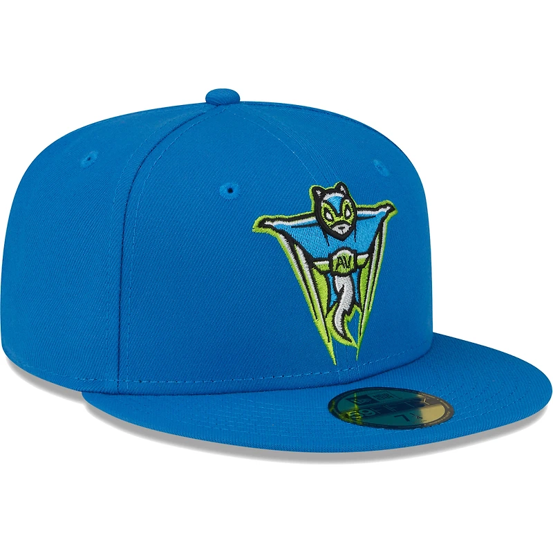 Casquette ajustée New Era 59FIFTY bleue Richmond Flying Squirrels pour homme