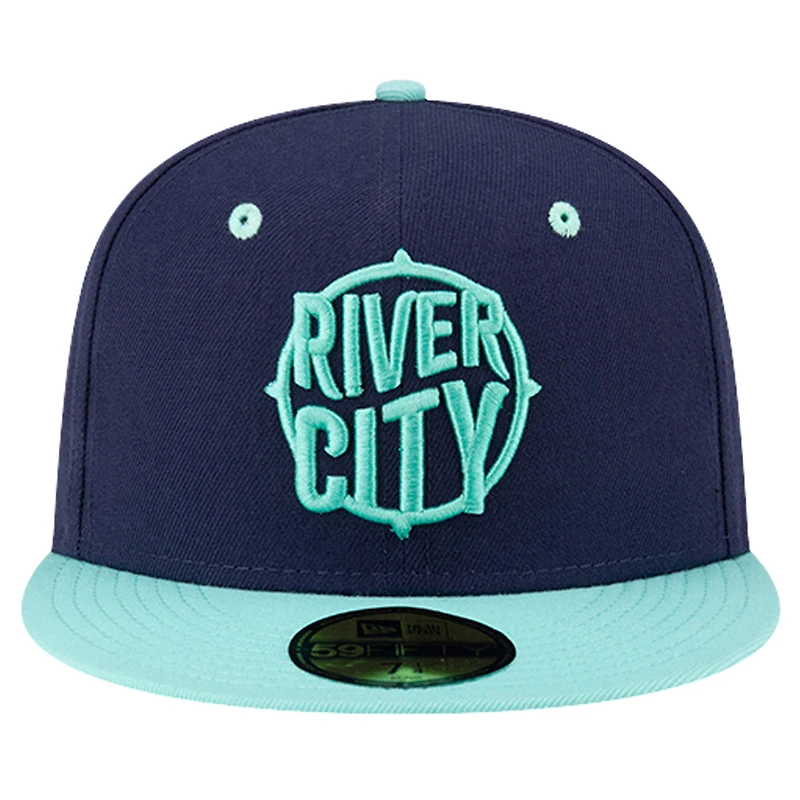 Men's New Era Navy Richmond Flying Squirrels Theme Night River City 59FIFTY Fitted Hat