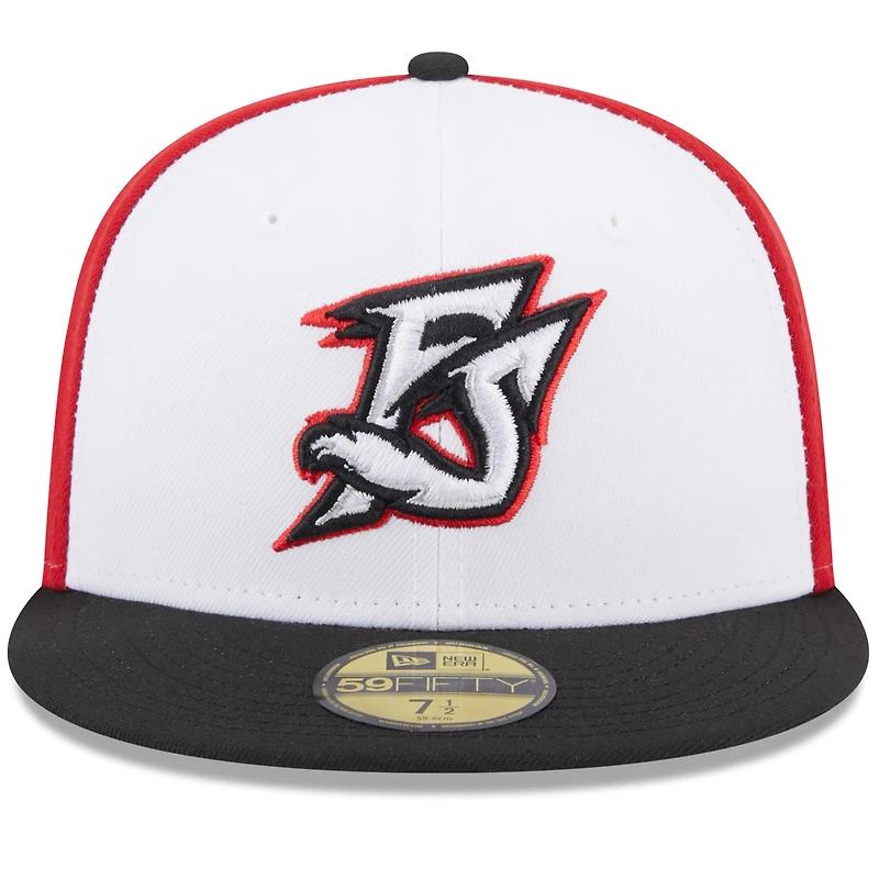 Men's New Era White Richmond Flying Squirrels Authentic Collection Alternate Logo 59FIFTY Fitted Hat