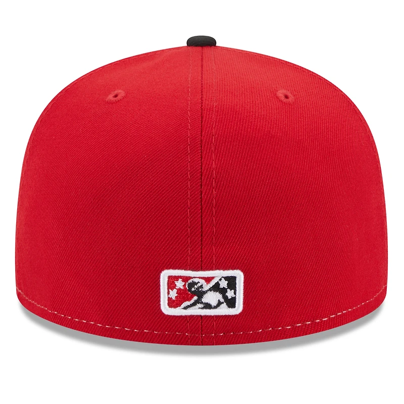 Men's New Era White Richmond Flying Squirrels Authentic Collection Alternate Logo 59FIFTY Fitted Hat