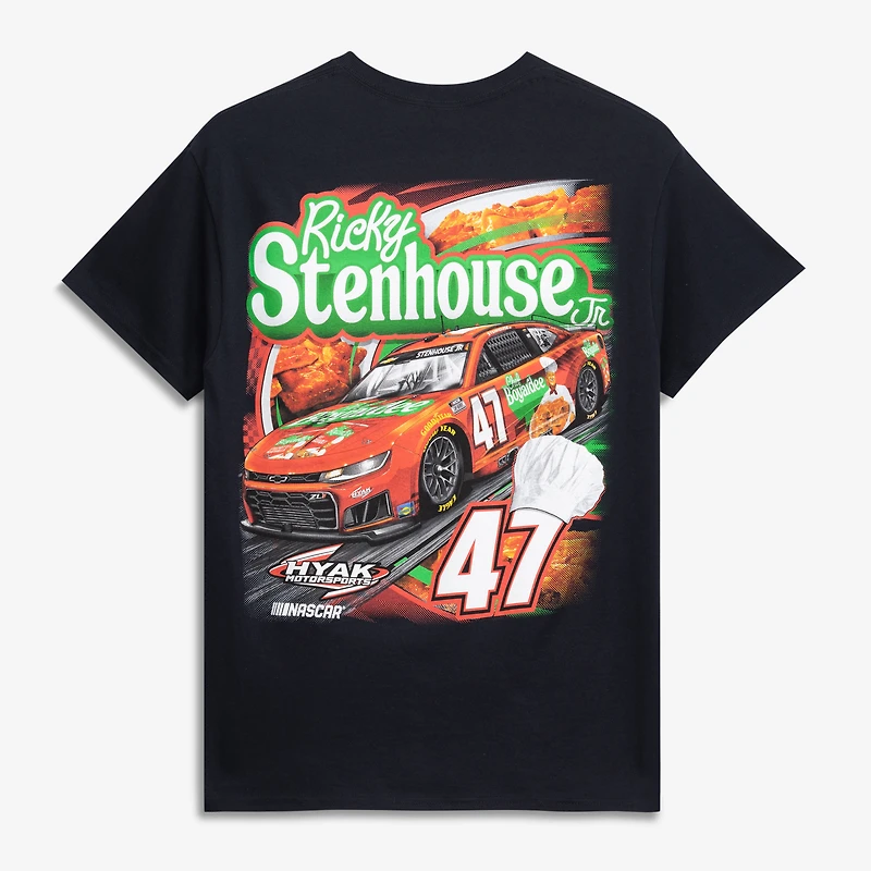 T-shirt noir classique pour homme Ricky Stenhouse Jr. n° 47 Chef Boyardee