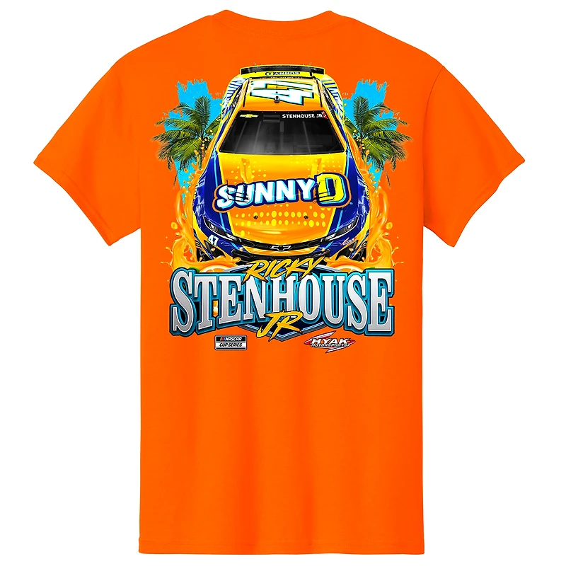 T-shirt orange pour homme Ricky Stenhouse Jr. Sunny D Car
