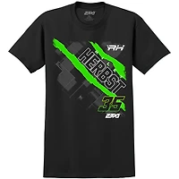 T-shirt noir 23XI Racing pour homme avec nom et numéro de Riley Herbst