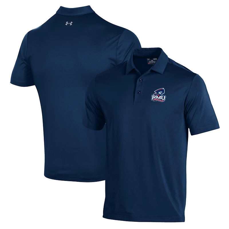 Polo Under Armour bleu marine Robert Morris Colonials Performance pour homme