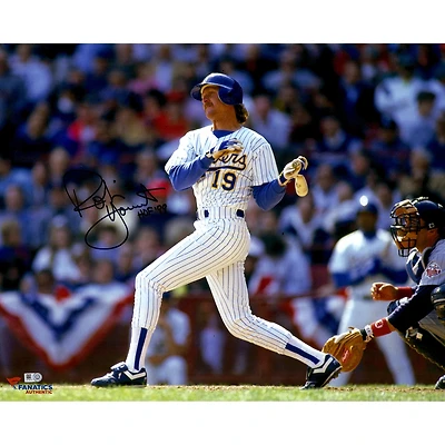 Robin Yount Milwaukee Brewers Autographed 16" x 20" Horizontal Swing Photograph with "HOF 99" Inscription