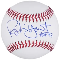 Balle de baseball Rawlings autographiée par Robin Yount des Milwaukee Brewers avec inscription « HOF '99 »