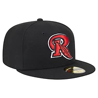 Men's New Era  Black Rochester Red Wings Authentic Collection 59FIFTY Fitted Hat
