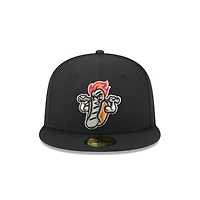 Casquette ajustée 59FIFTY noire New Era pour homme, thème des soirées à Red Wings de Rochester