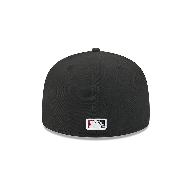 Men's New Era Black Rochester Red Wings Theme Nights 59FIFTY Fitted Hat