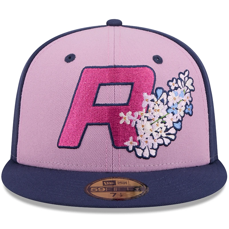 Casquette ajustée 59FIFTY violette New Era pour homme, thème des soirées Rochester Red Wings