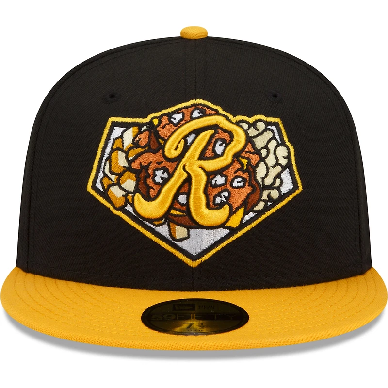 Men's New Era Black/Gold Rochester Red Wings Theme Night 59FIFTY Fitted Hat