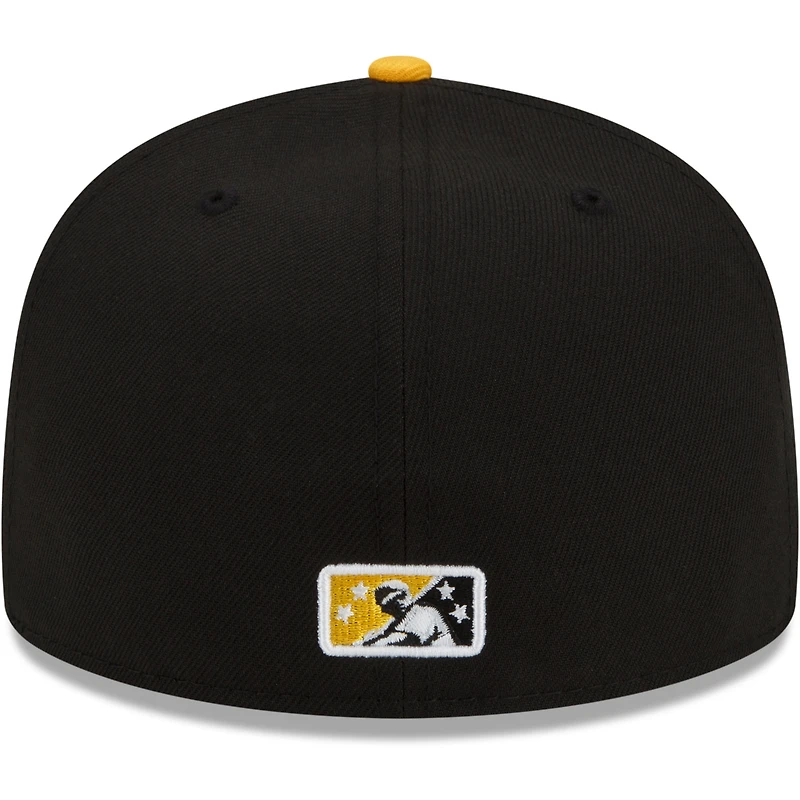 Men's New Era Black/Gold Rochester Red Wings Theme Night 59FIFTY Fitted Hat