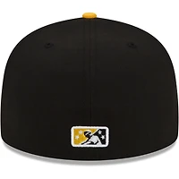 Men's New Era Black/Gold Rochester Red Wings Theme Night 59FIFTY Fitted Hat