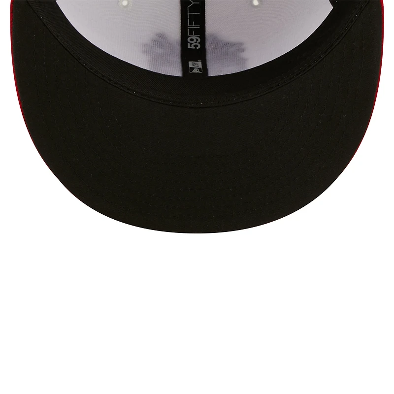 Casquette ajustée 59FIFTY Cocos Locos De Rochester Copa La Diversion New Era pour homme, blanc/rouge