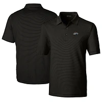 Men's Cutter & Buck  Black Rocket City Trash Pandas Big Tall Forge Pencil Stripe Stretch Polo