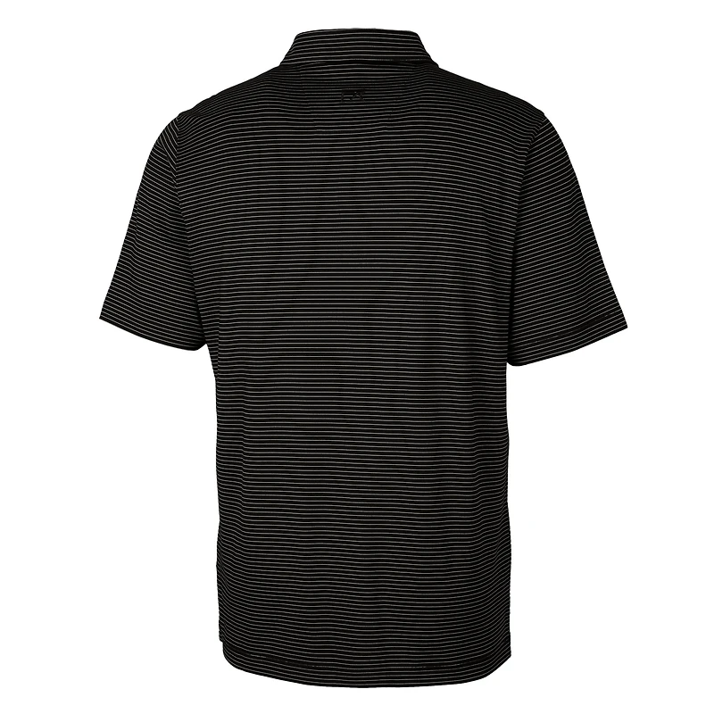 Polo extensible à rayures crayon Forge pour homme Cutter & Buck Black Rocket City Trash Pandas Big Tall