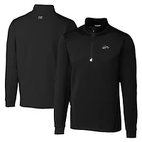 Men's Cutter & Buck  Black Rocket City Trash Pandas Big Tall Traverse Stretch Quarter-Zip Top
