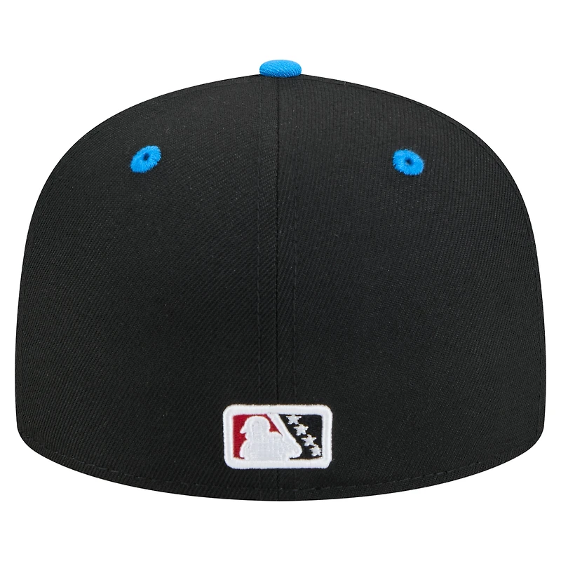 Casquette ajustée New Era Rocket City Trash Pandas Copa de la Diversión 59FIFTY pour hommes, noir/bleu