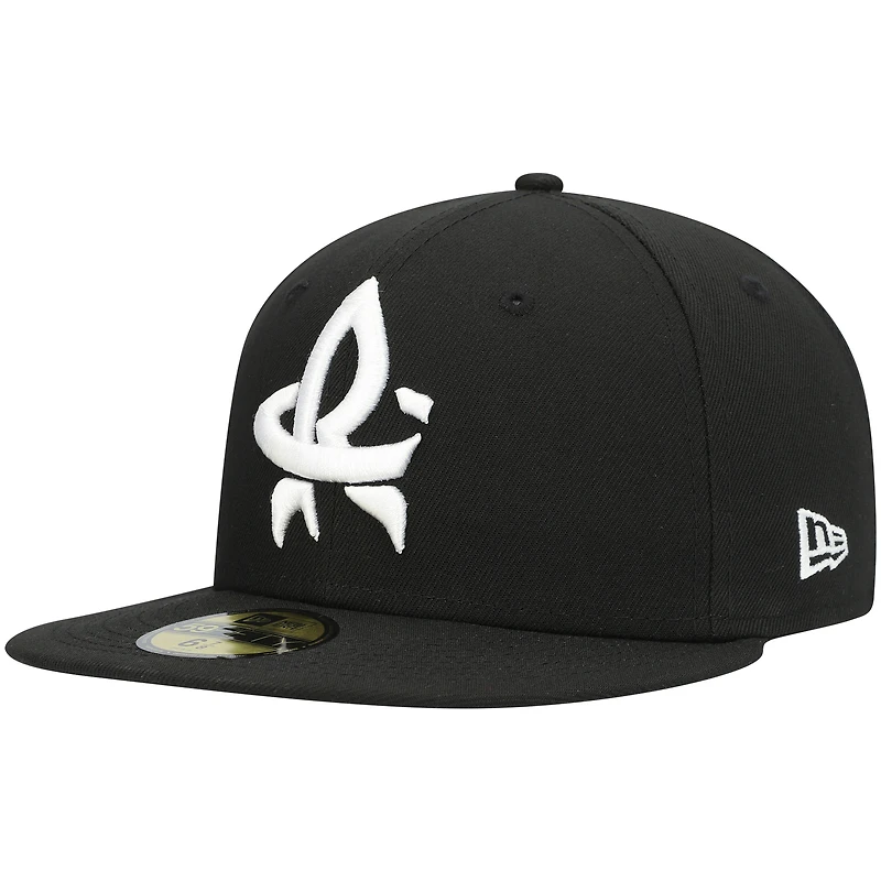 Men's New Era Black Rocket City Trash Pandas Authentic Collection Team Alternate 59FIFTY Fitted Hat