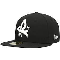 Men's New Era Black Rocket City Trash Pandas Authentic Collection Team Alternate 59FIFTY Fitted Hat