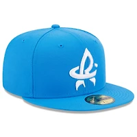 Casquette ajustée 59FIFTY à logo alternatif pour homme New Era bleue Rocket City Trash Pandas Authentic Collection