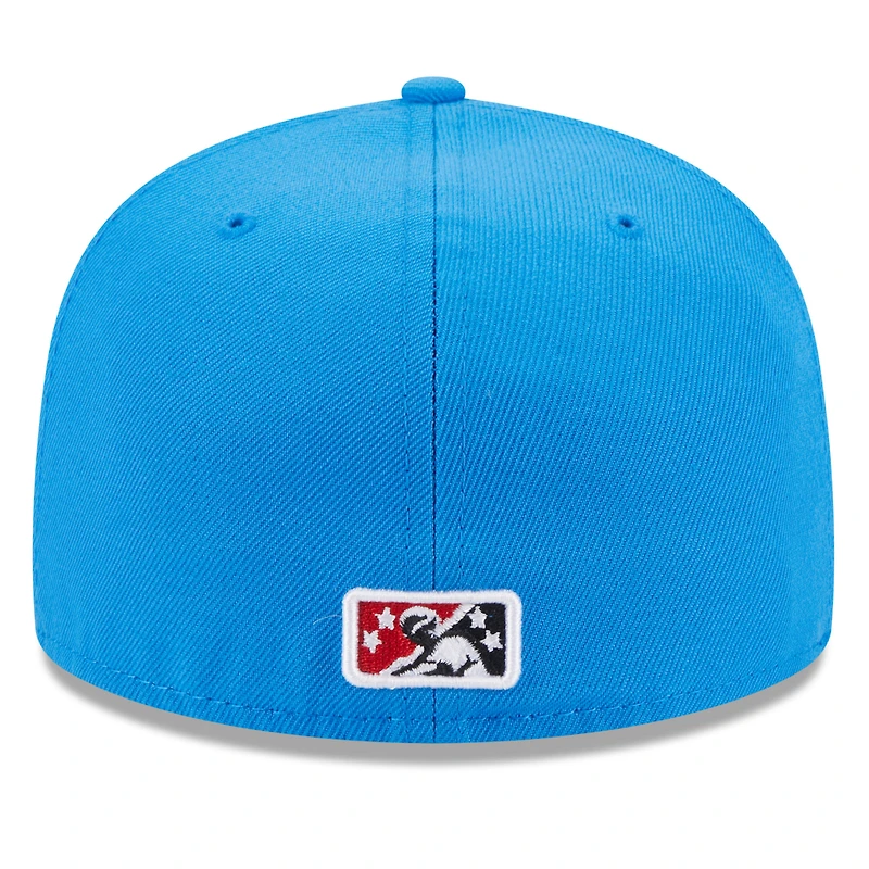 Men's New Era Blue Rocket City Trash Pandas Authentic Collection Alternate Logo 59FIFTY Fitted Hat